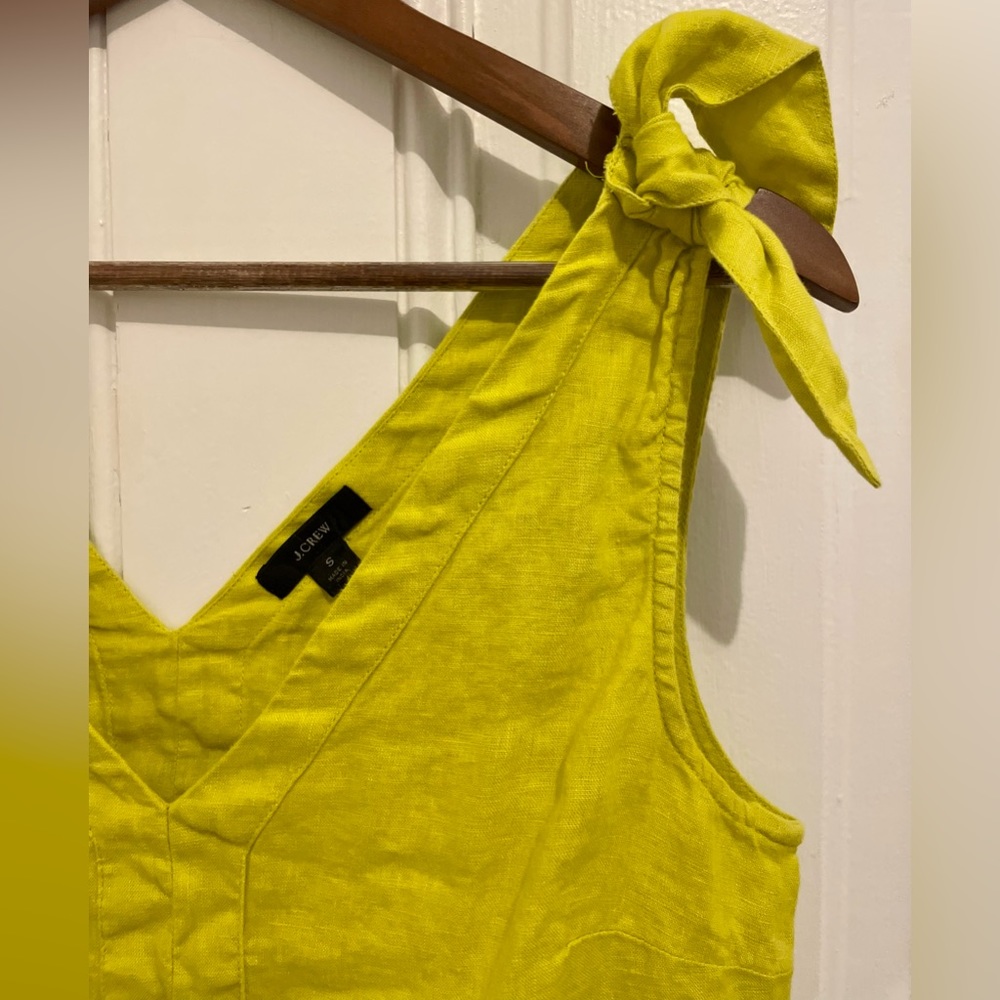 JCrew Lime Green Linen Tank (size small)